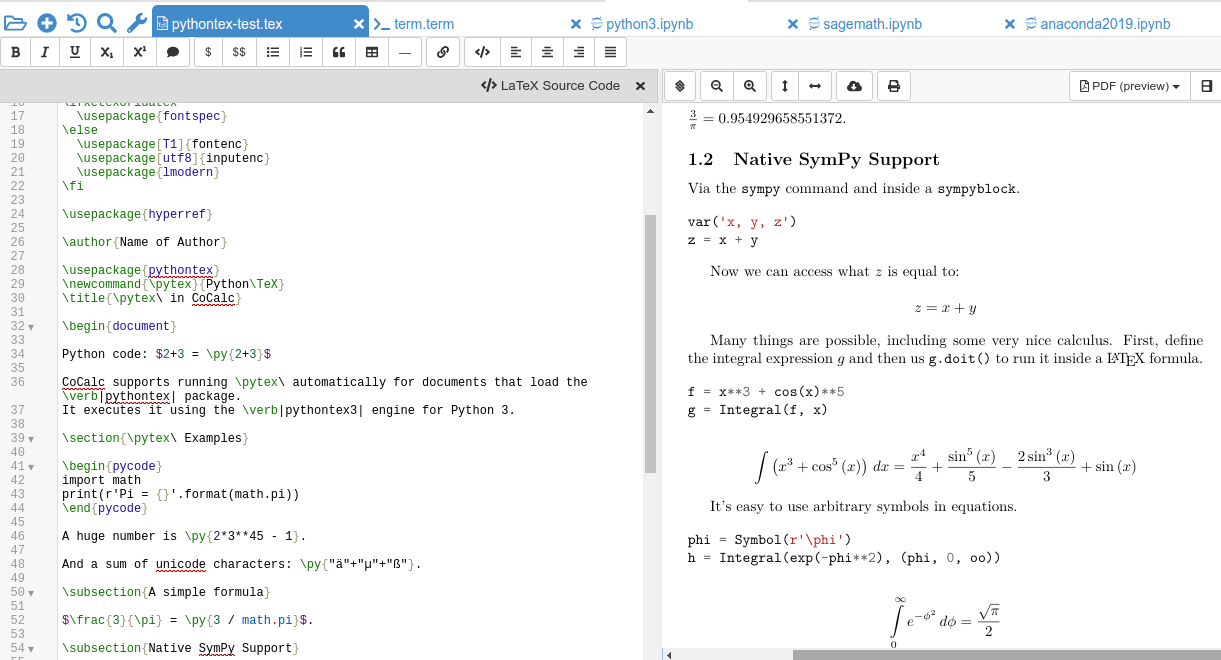 Using PythonTex with LaTeX